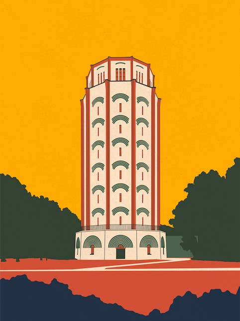 Wasserturm Süd Kunstdruk A4 A3 voor wholesale door ostkarte