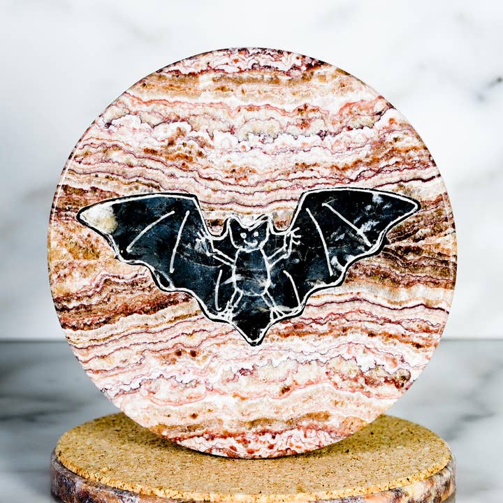 Marble Coaster - Bat for wholesale by SS handcrafted Art