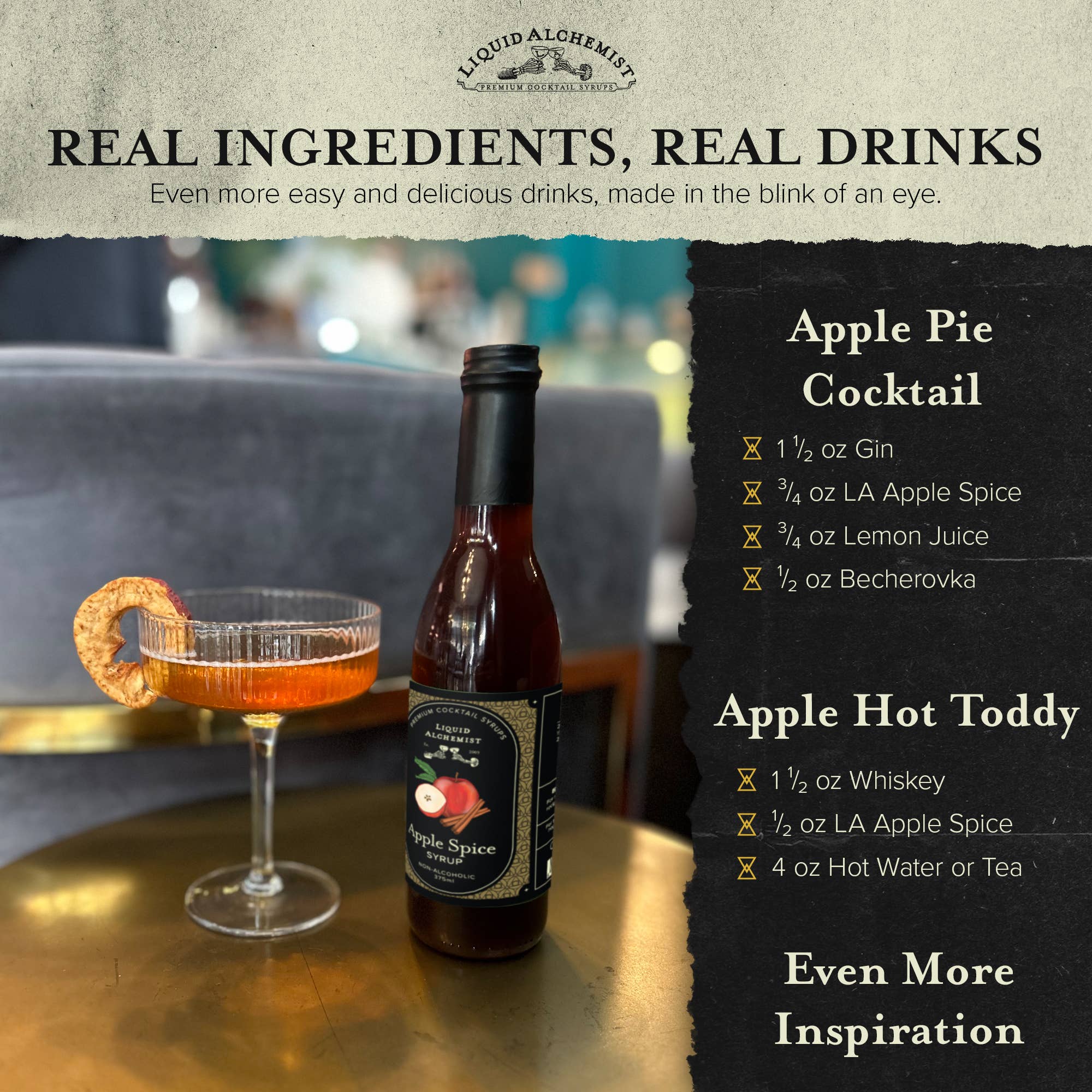 Liquid Alchemist Syrups - Wholesale Cocktail Mix/Syrup - Apple Spice Cocktail Syrup4