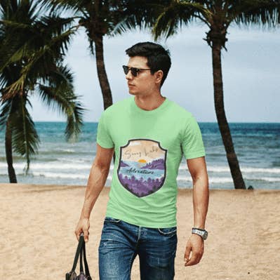 Sunny Lake Men's Cotton Tee for wholesale by Wombacart