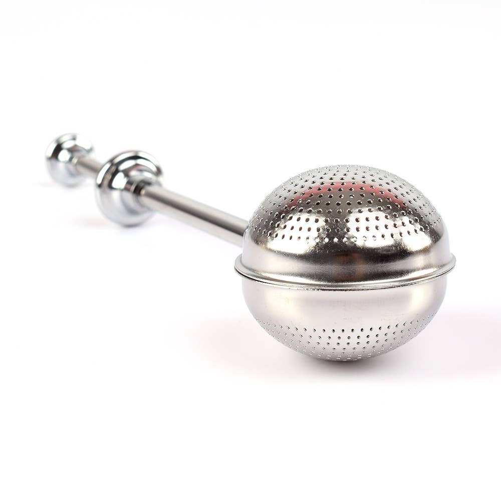VIGOR - Wholesale Tea Strainer/Infuser - Ball Shape Stainless Steel Tea Steeper with Push Handle4