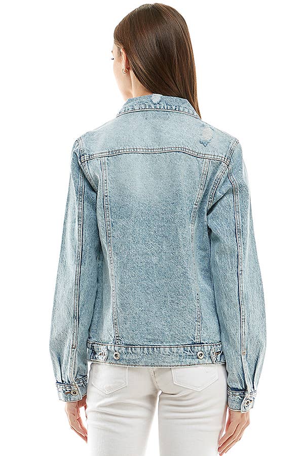 patrol jeans - Wholesale Denim Jacket - Women's - Ladies Denim Jacket with Distressed13