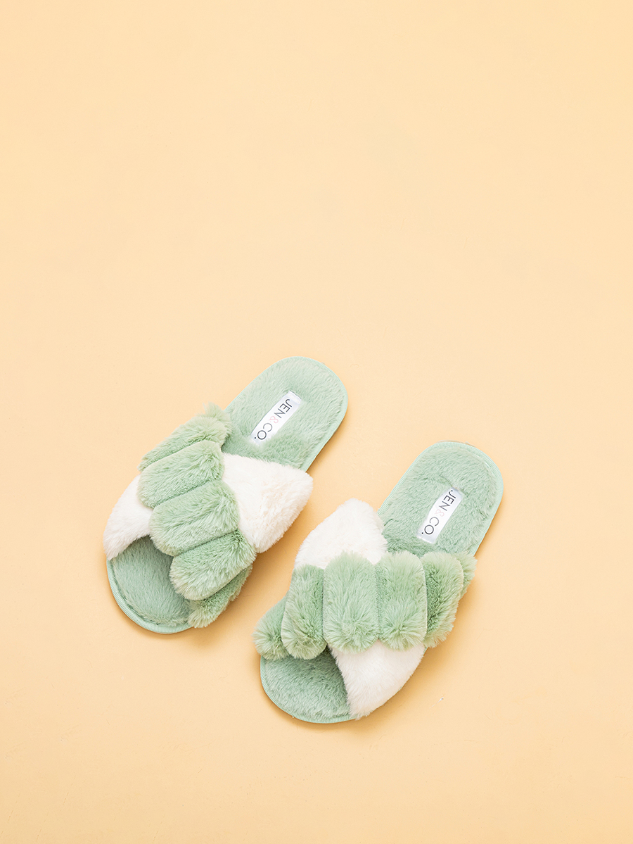 JNC RT (Jen & Co. Outlet) - Wholesale Slippers - Women's - SLP2120 Amanda Two-Tone Slippers4