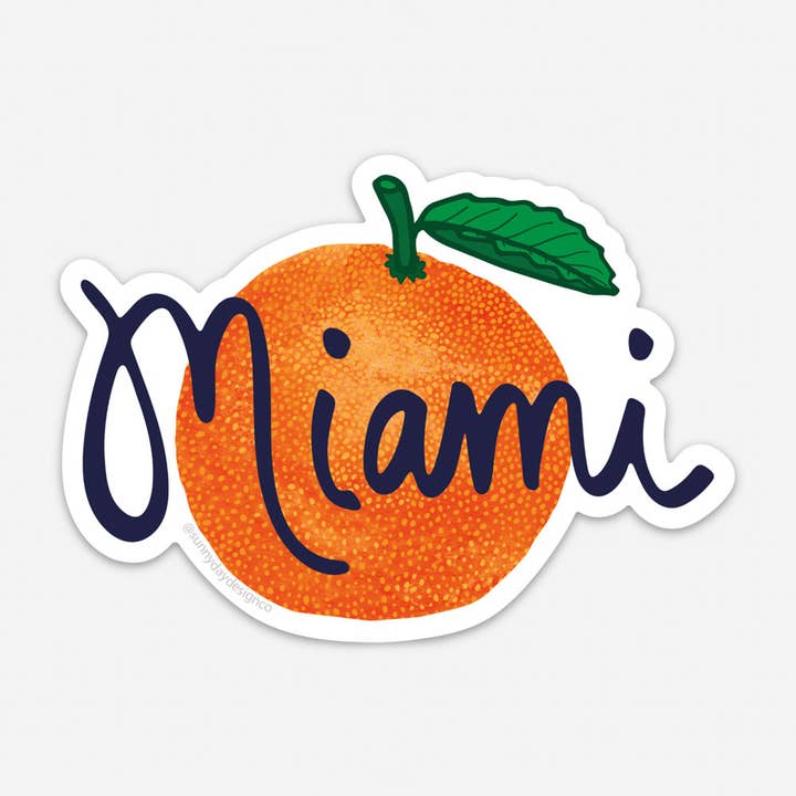 Miami Orange Vinyl Magnet for engroshandel hos Sunny Day Designs