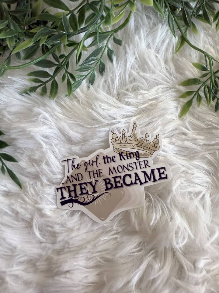 The Girl, The King, and the Monster They Became Sticker for wholesale by Lore & Whimsy