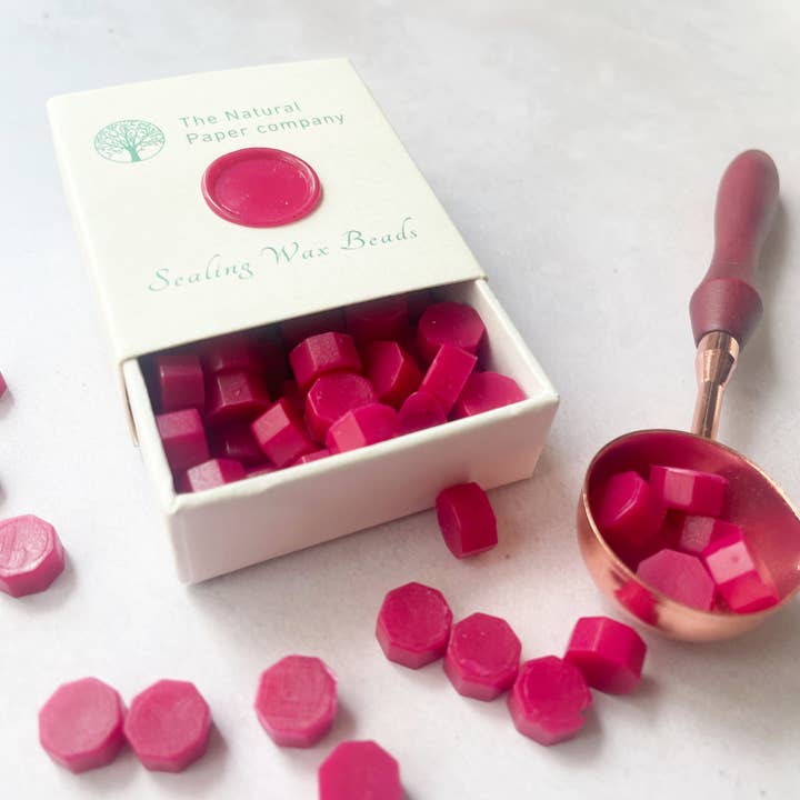 The Natural Paper Company - Wholesale Sealing Wax - Ruby Red Sealing Wax Beads | Plastic Free Wax Seal Beads2
