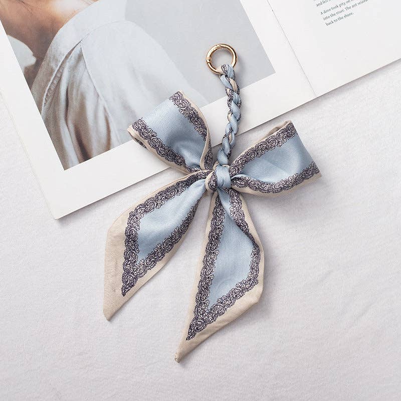 Dipped Shop - Wholesale Purse/Bag Accessory - Women's - Elegant Satin Scarf Bow Bag Charms DP25D67813