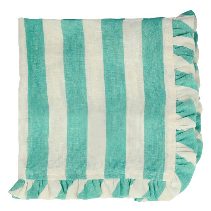 Meri Meri - Wholesale Dinner & Cloth Napkin - Stripe Ruffle Fabric Napkins