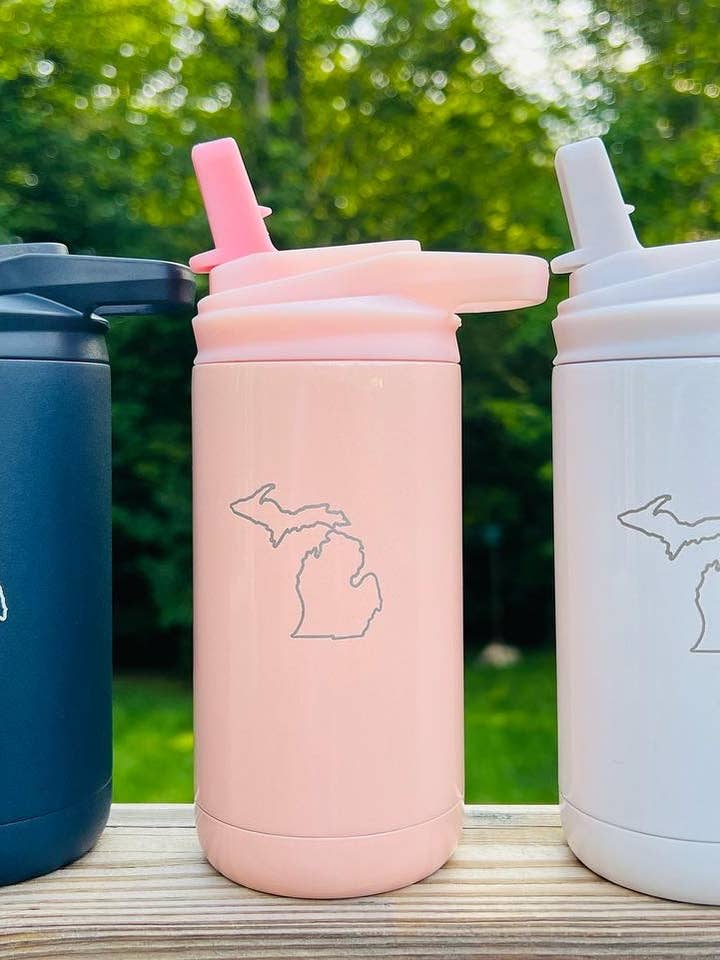 State Engraved Spout Tumbler- Great for Kids for wholesale by Salty Spouse Glassware