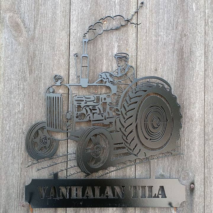 Placa Metálica de Trator Vintage por atacado de Teraskyltit.fi