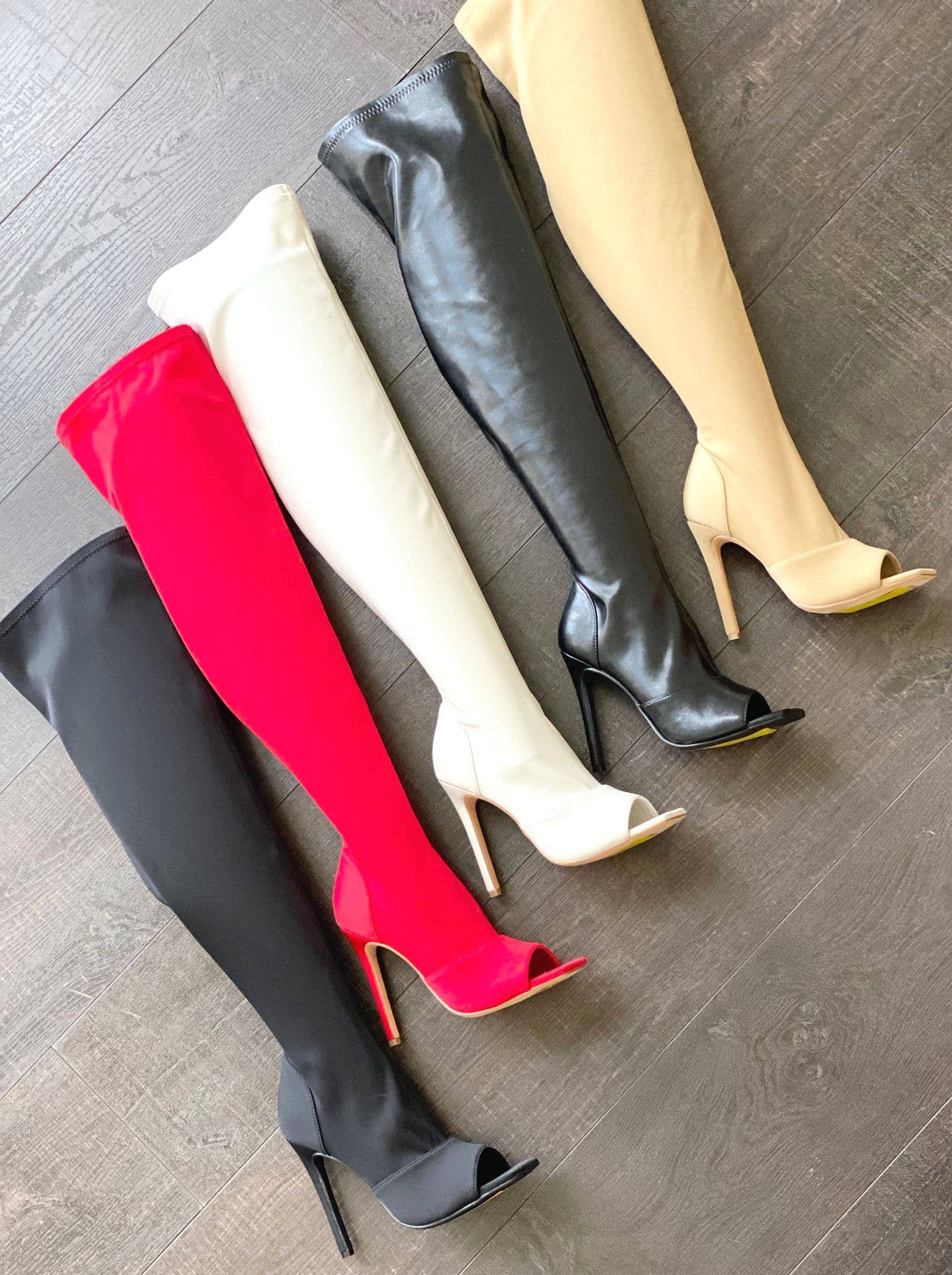 Nude VICTORIA-02 Women's Stretch Over The Knee Boot for wholesale on Faire3