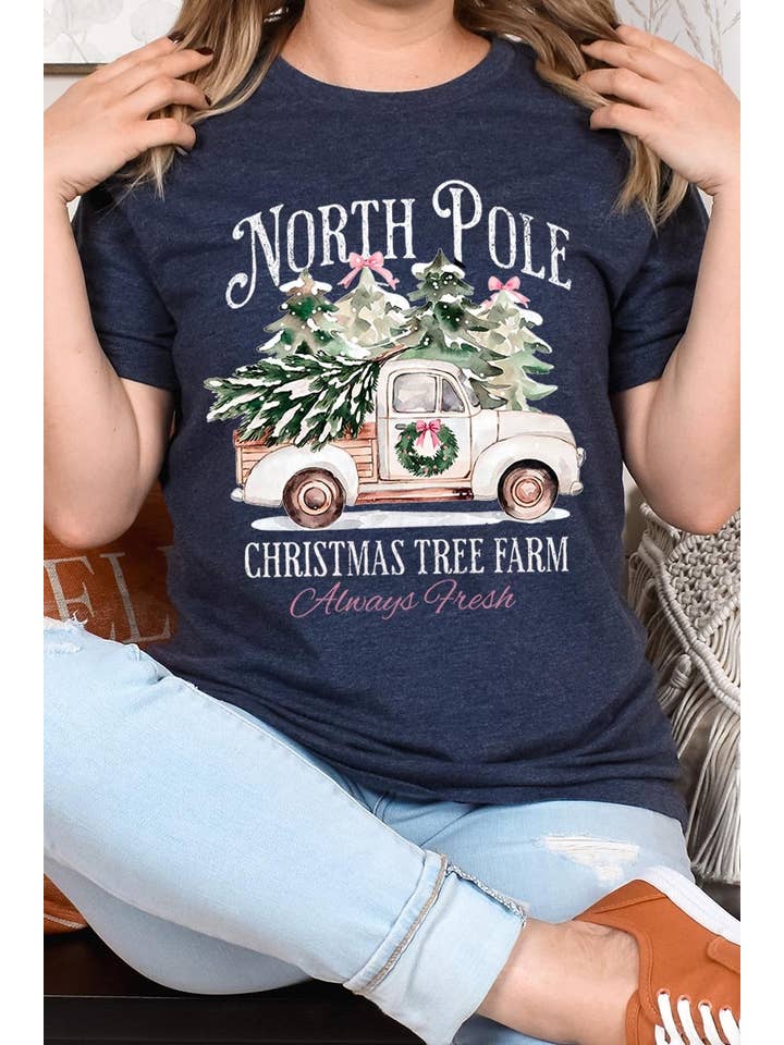 COLORBEAR - Wholesale T-Shirt (Graphic) - Women's - North Pole Christmas Graphic Tee5
