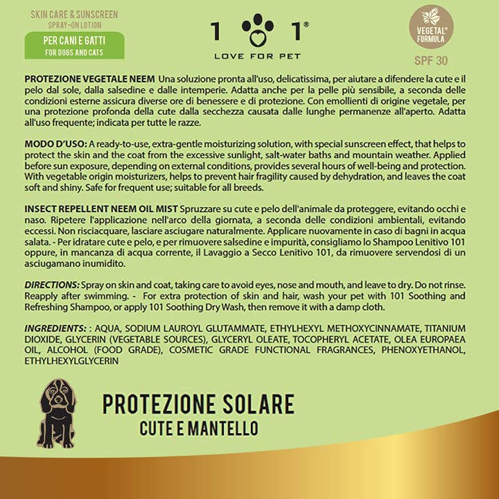 Linea 101 SRL - Wholesale Pet Spray - Dog - Sunscreen spray for dogs and cats4