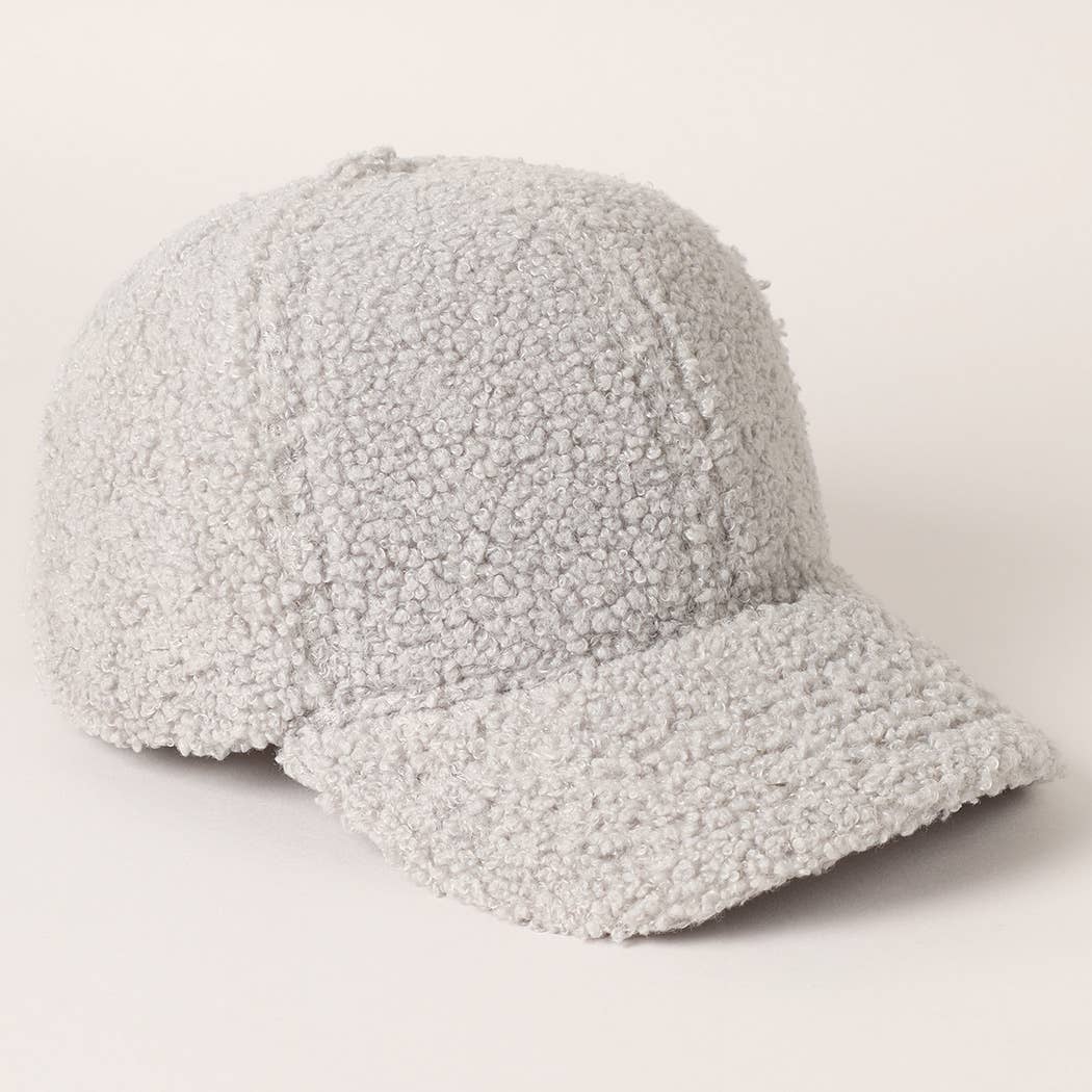 Fashion City - Wholesale Baseball Cap - Women's - Solid Colored Faux Sherpa Baseball Cap17