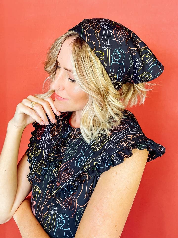 Prismatic Nudes Bandana for wholesale by Dazey L.A.