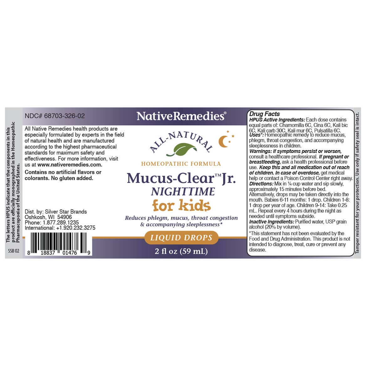 Native Remedies - Vente Supplément oral/vitamine - NativeRemedies® Mucus-Clear™ Jr. Nocturne4