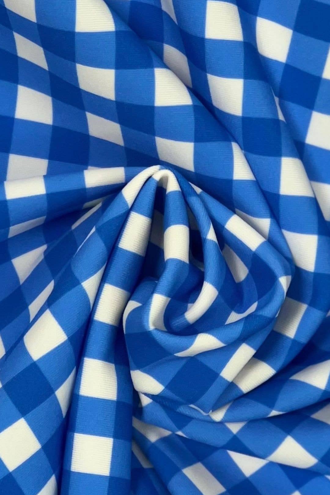 Stylish Swimwear - Wholesale Two Piece Swimsuit - Kids - Kids Blue Checker Box Ruffle Two Piece1