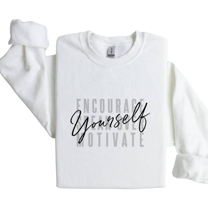 Rose and Daisy Gifts – Engroshandel Grafisk Sweatshirt - Unisex – „Opmuntre dig selv“ - Sweatshirt2