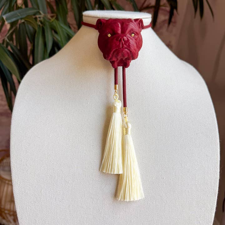 Bulldog Bolo Marrone con Marrone & Avorio per la vendita all'ingrosso da parte di Rahya Jewelry Design