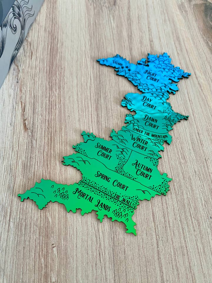 Mapa de Prythian marcador ACOTAR | oficialmente licenciado SJM por atacado de zoo&roo