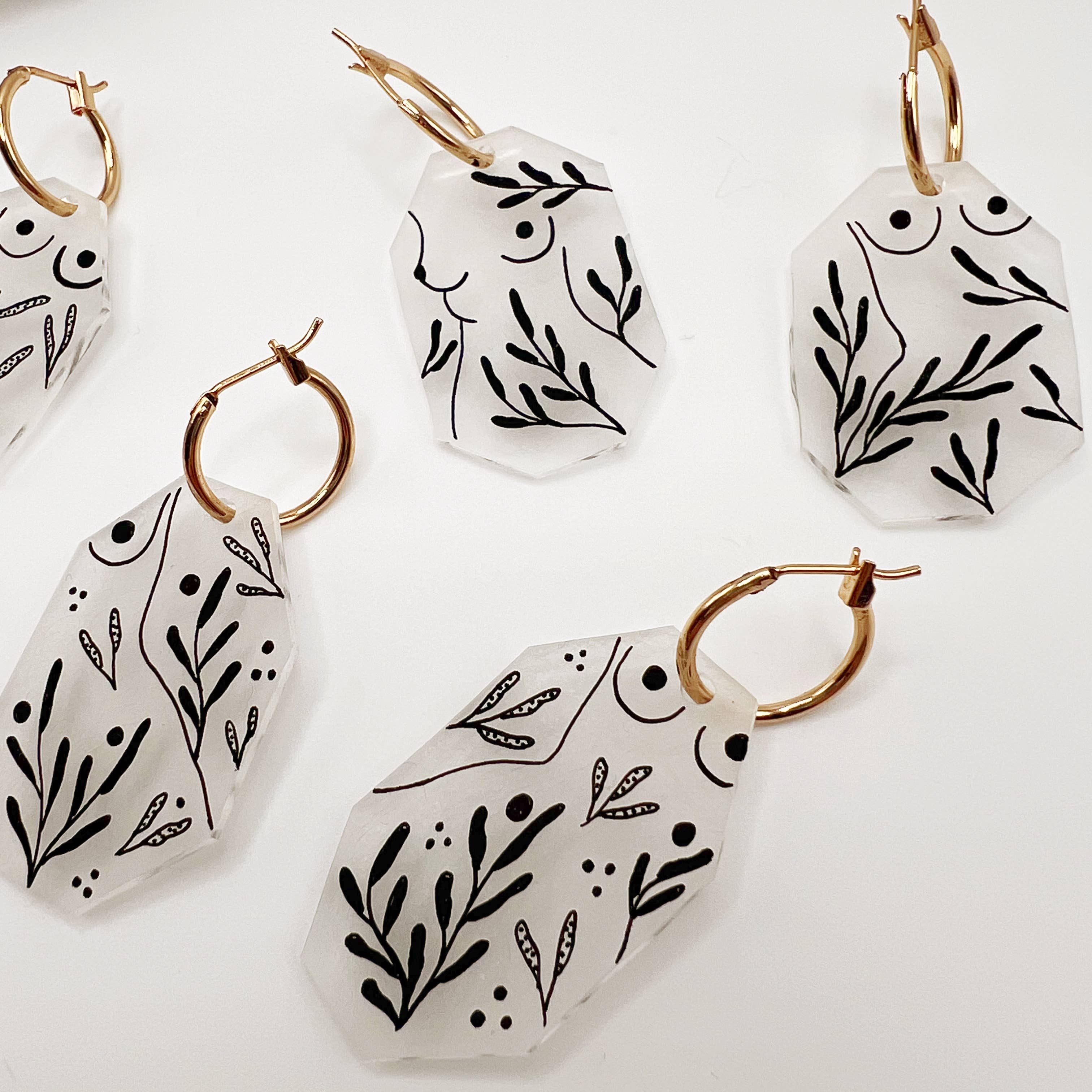 Bang Bang Bijoux - Wholesale Dangle Earrings - Nip-Slip Fine-Line Nudies2