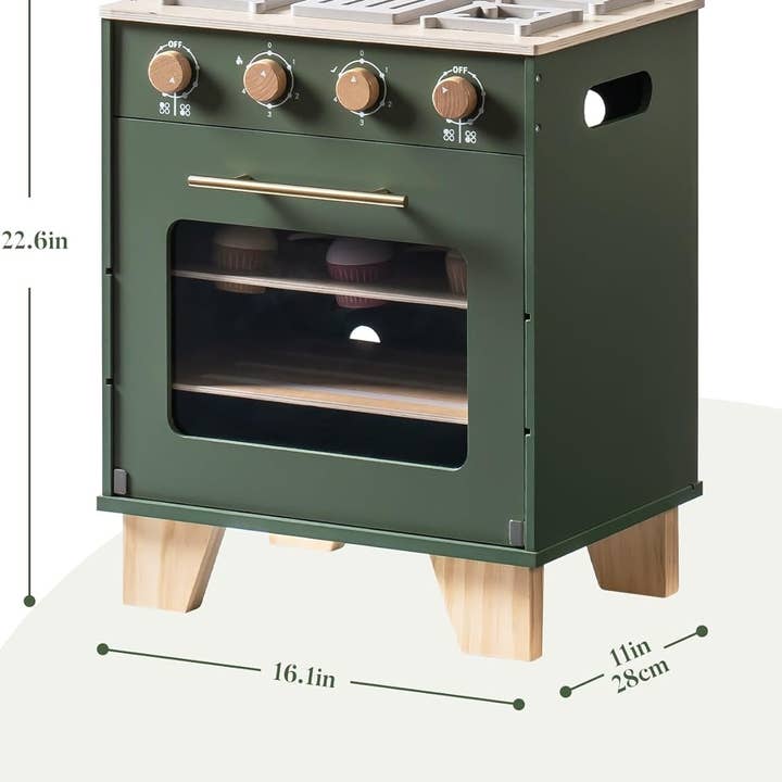 Robud & Mewoofun Official Store - Vendita all'ingrosso Set di giocattoli - Bambini - Set da gioco cucina per bambini con forno giocattolo in legno Robud3