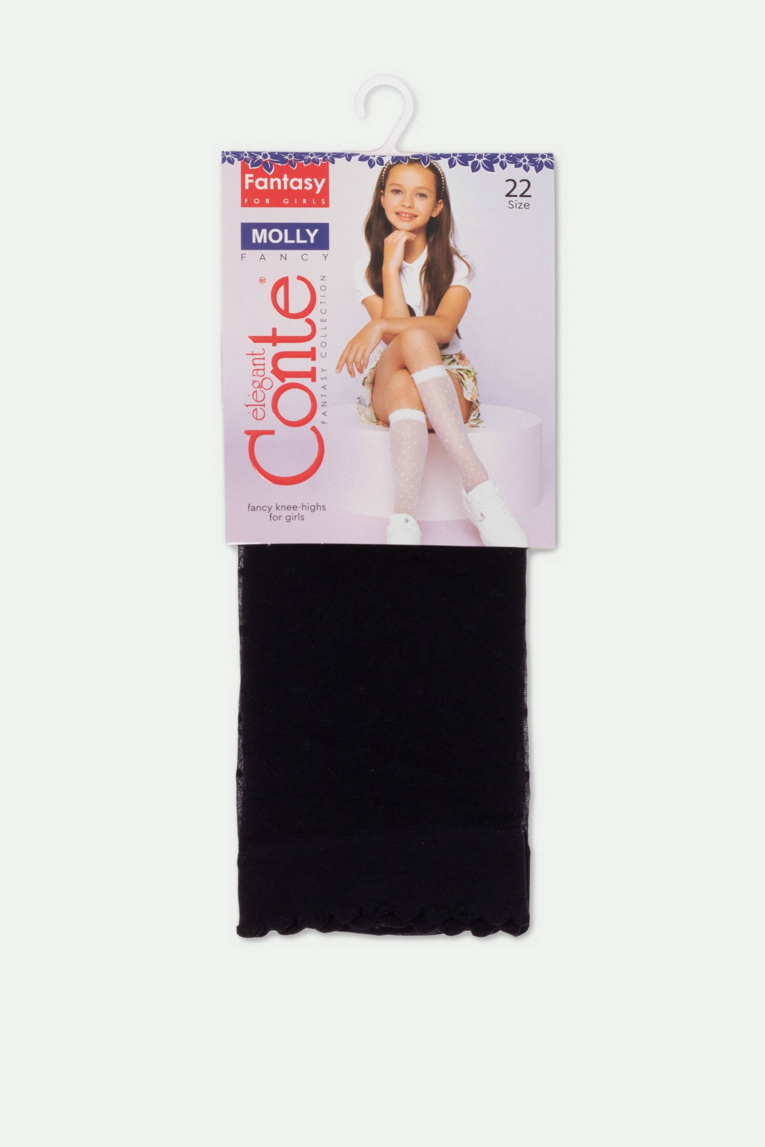 Conte Elegant - Vente Chaussettes – enfant et bébé - Chaussettes montantes Conte pour filles - Molly 20 Den7