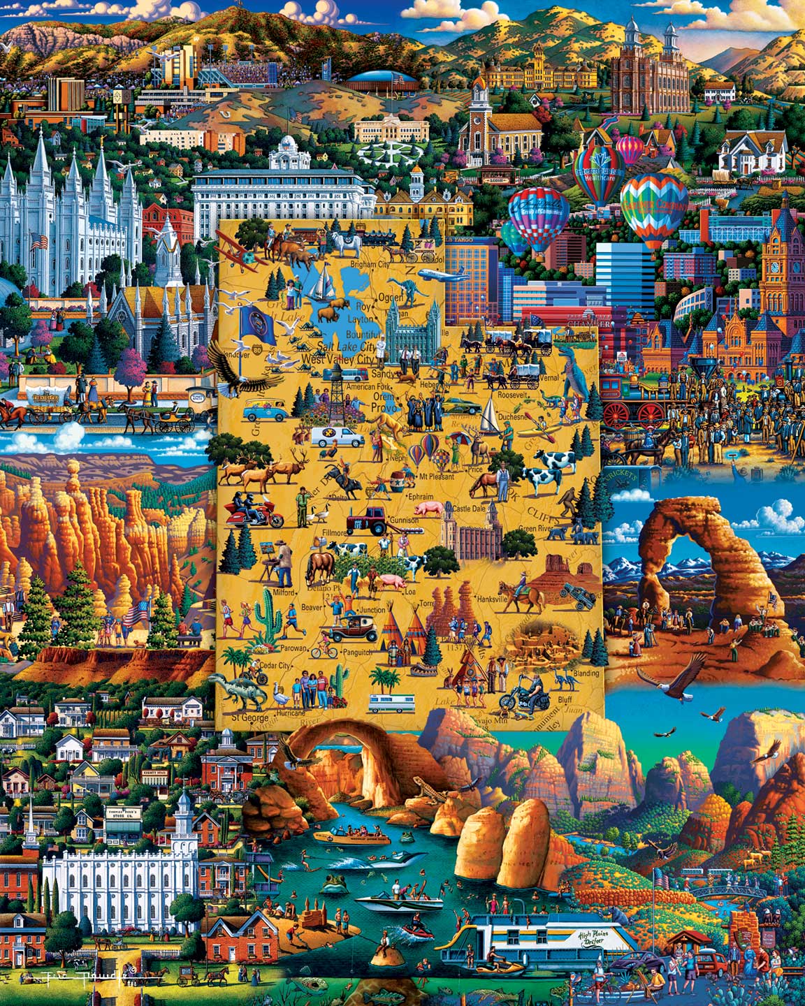 Boardwalk Puzzle Company - Vente Puzzle – adulte - Meilleur de l'Utah - 1000 pièces0