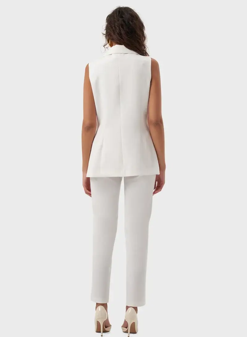 Ecru Mizalle Women’s Roseway Lined Vest for wholesale on Faire2