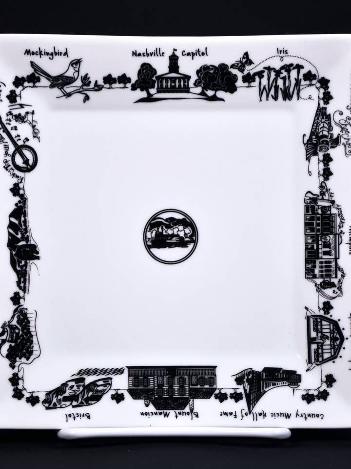 Tennessee Small Square Plate for wholesale by The Dish