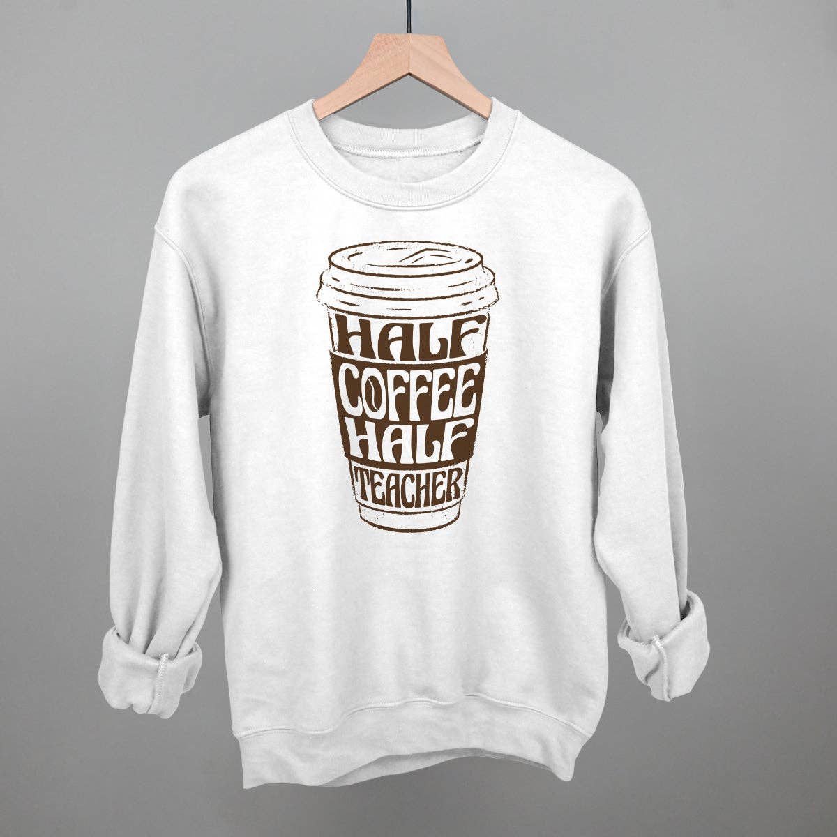 Ivy + Cloth - Wholesale Screen Printed T-Shirt - Women's - Half Coffee Half Teacher0