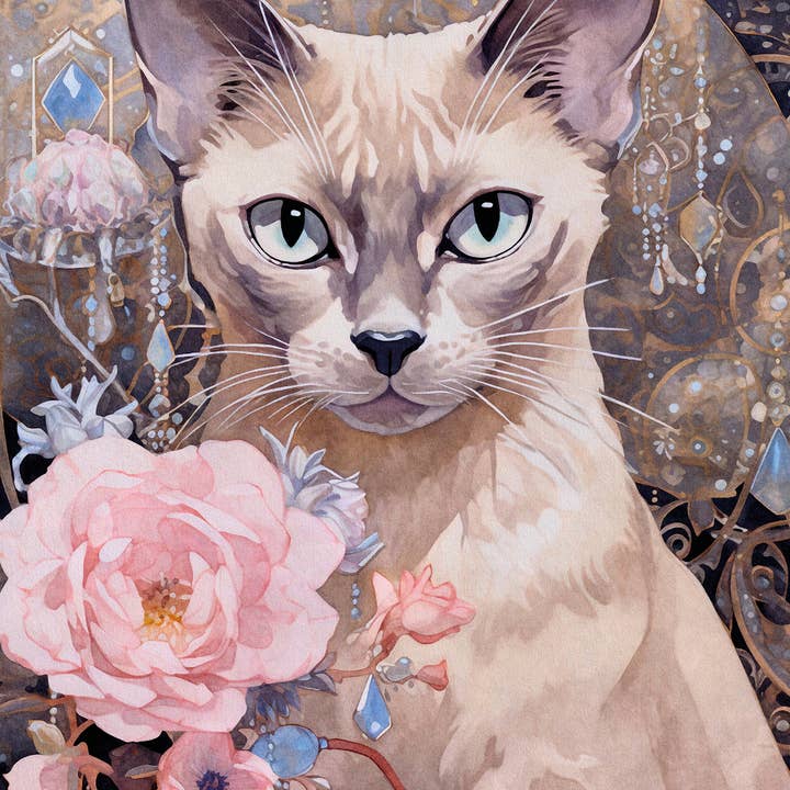 Impresión artística de gato soñador para venta al por mayor de Footle Publishing