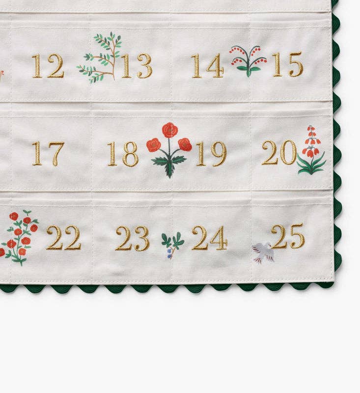 Rifle Paper Co. - Wholesale Advent Calendar - Nativity Embroidered Hanging Advent Calendar2