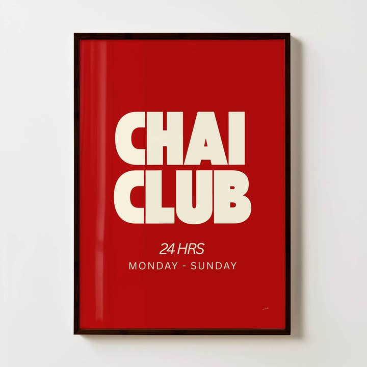 CHAI CLUB PRINT for wholesale by Wordotco