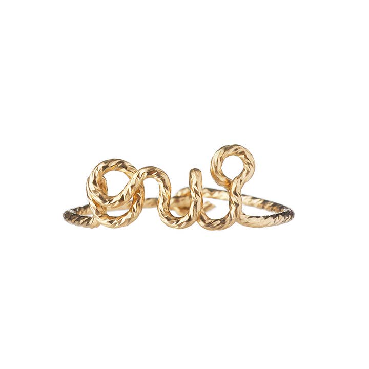 PADAM PADAM - Venta al por mayor Anillo de banda/apilable - Anillo Oui sparkle bañado en oro