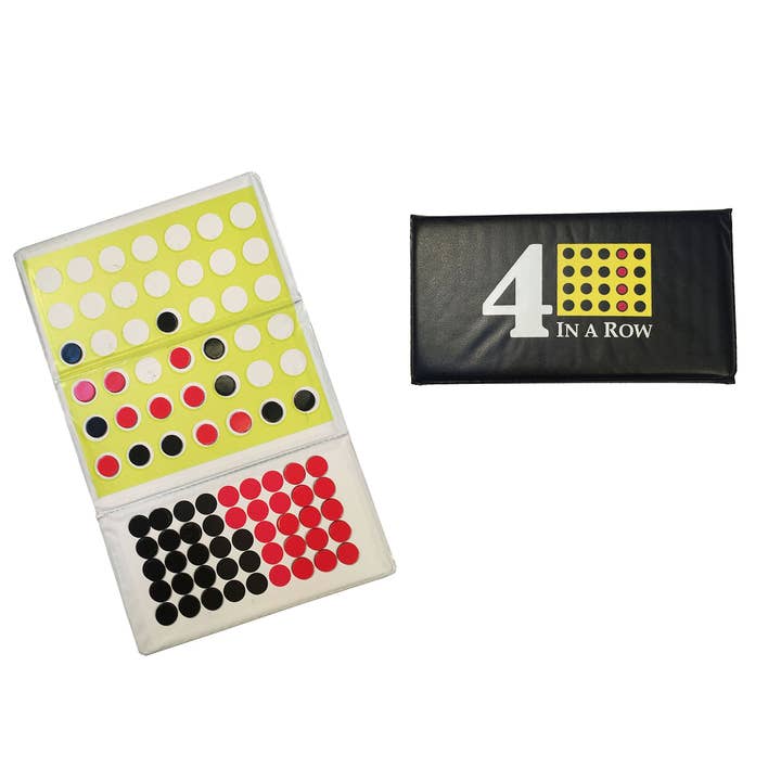 Travel Size Magnetic 4-in-a-Row Game Trifold for wholesale by Wood Expressions