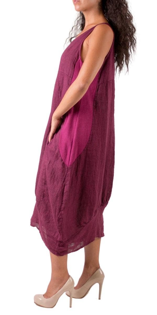 Gigi Moda - Wholesale Dress - Women's - Pure Linen Sleeveless Dress44