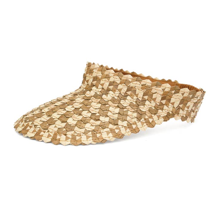 Island Visor Hat-Natural/Tan for wholesale by The Artisan and Company