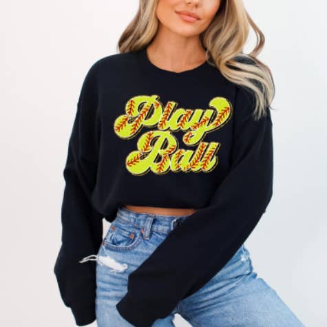 Softball Play Ball DTF ou transfert par sublimation pour la vente par Sweet and Sassy Tees