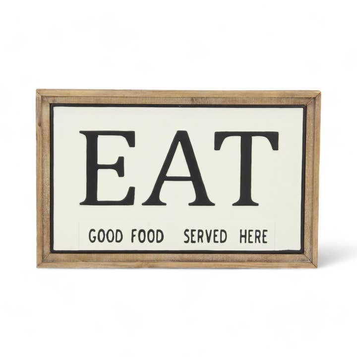 Wood & Metal "Eat" Wall SIgn for wholesale by Cheungs Home Decor