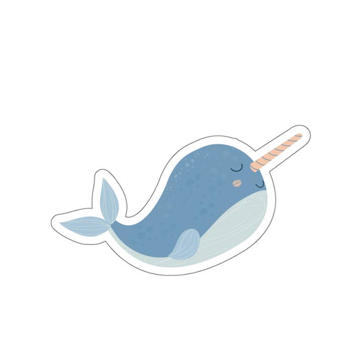 Narwhal Sticker (customizable) - Die Cut for wholesale by Needful Things