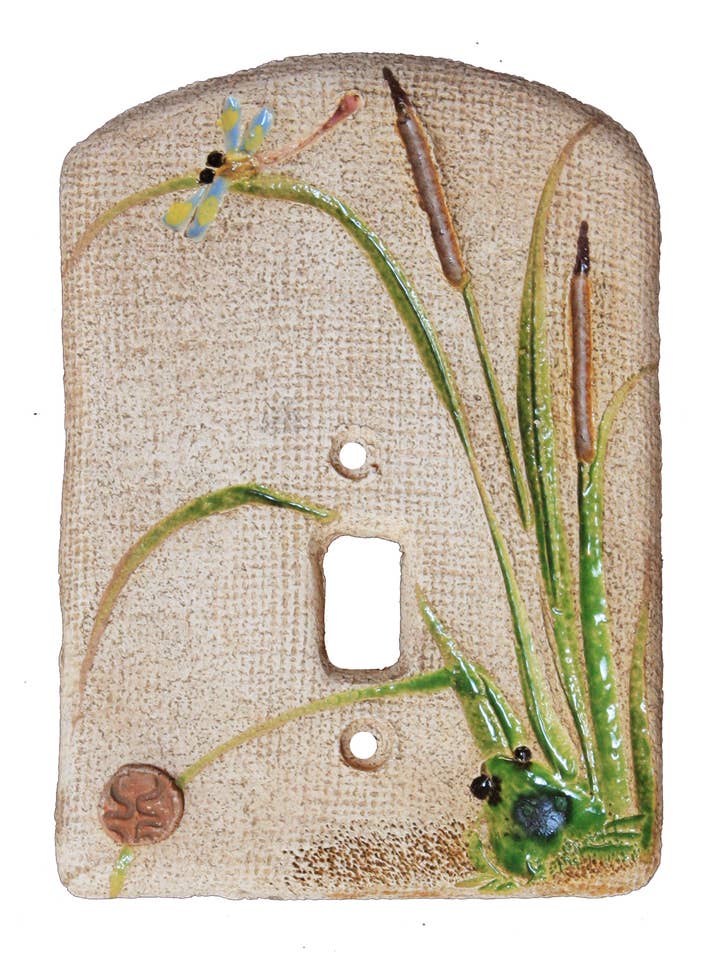 Tampa Comutador Único Cat Tails Cerâmica (Cópia) por atacado de Mad Monk Art