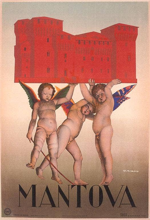 Found Image Press - Wholesale Sticker - Sticker IT-248 Travel Poster for Mantua0