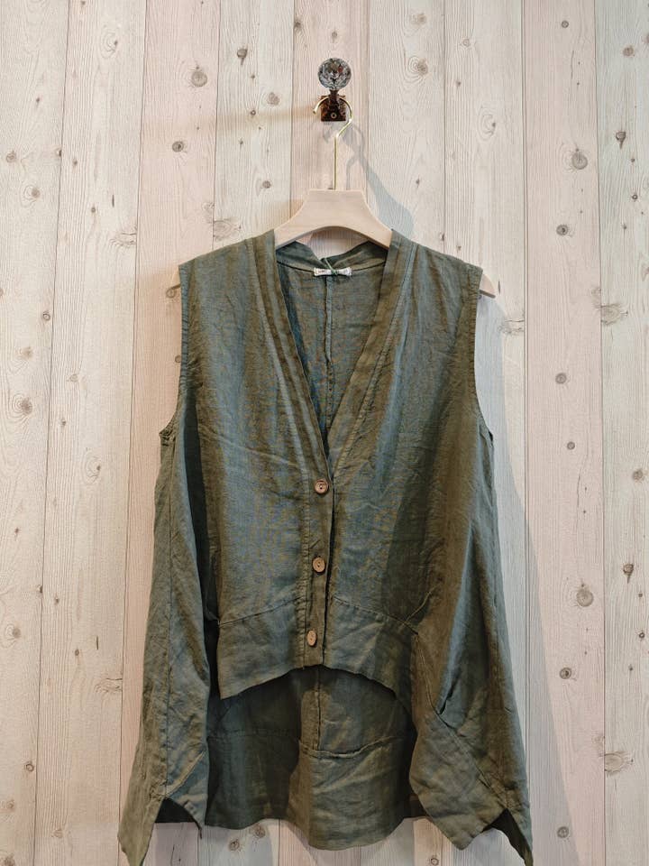 Linen & More - Wholesale Blouse – Women’s - REF 83679 SLEEVELESS BLOUSE 100% LINEN12