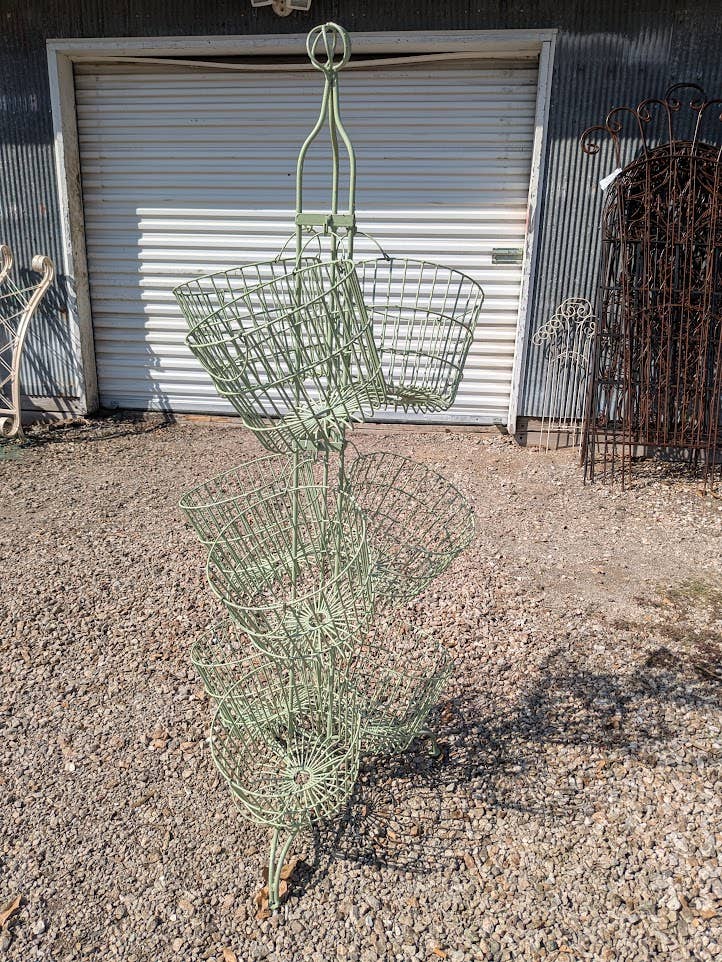 Garden Iron And More - Wholesale Basket - Unique Wrought Iron 9 Basket Rack with Hanger for Baskets3