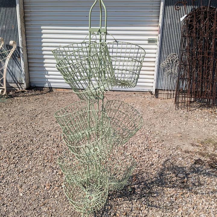 Garden Iron And More - Wholesale Basket - Unique Wrought Iron 9 Basket Rack with Hanger for Baskets3