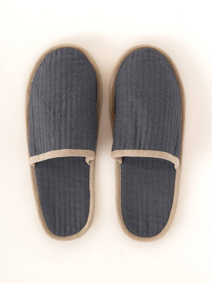 Live Linen - Wholesale Slippers - Women's - Natural Piping Linen Slippers – Relaxed Comfort6