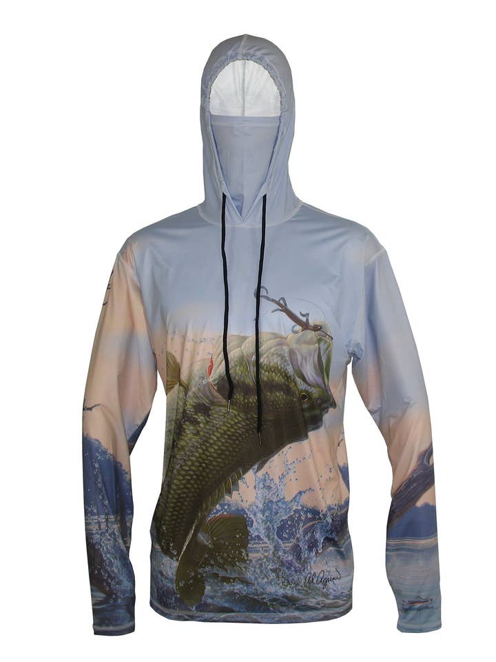Bass Graphic Fishing Hoodie for wholesale by Cognito Brands, Inc.