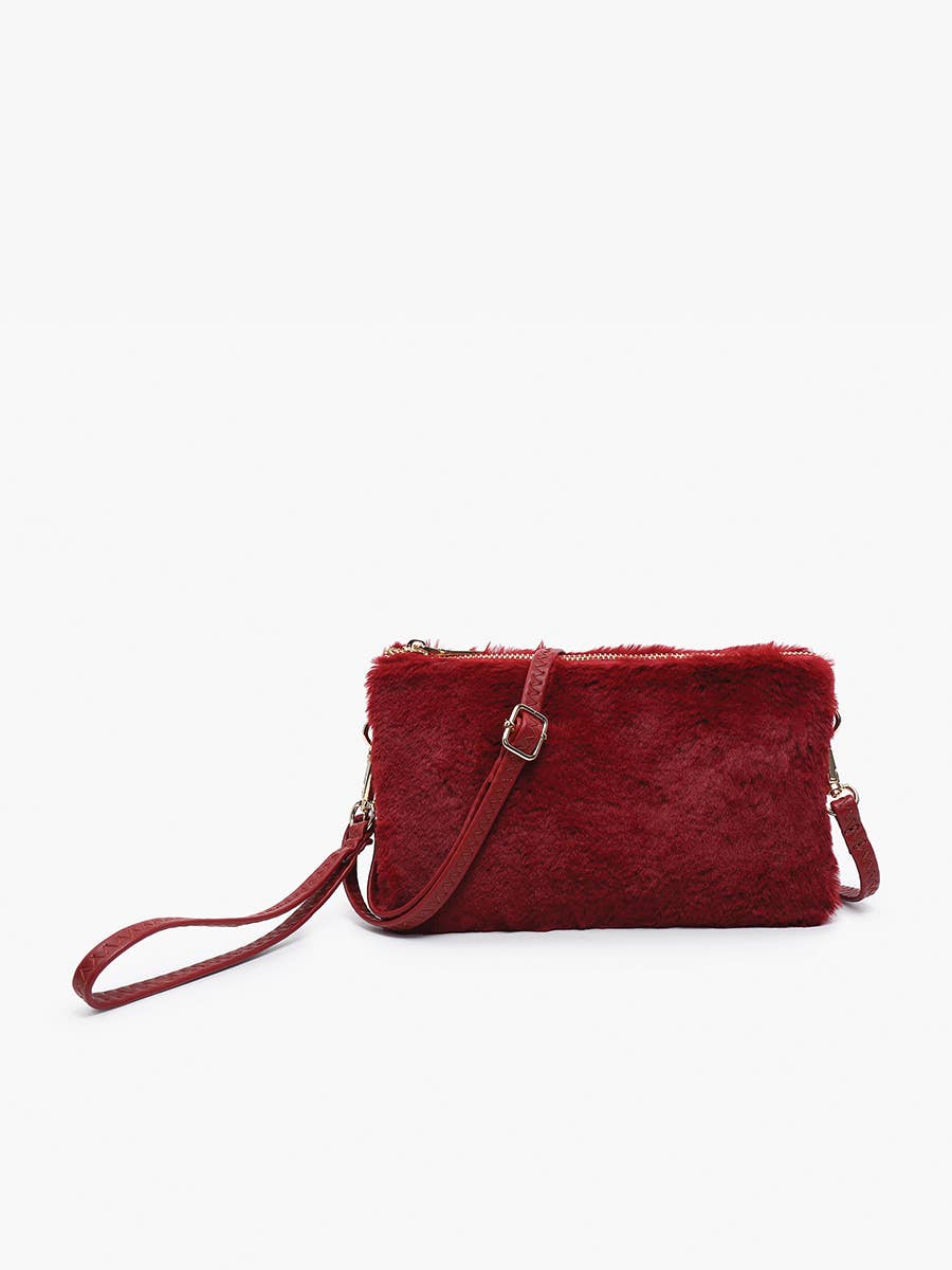 Jen & Co. – Engroshandel Crossbodytaske - Dame – M013FUR Riley Fur 3-rums crossbody/armbånd4