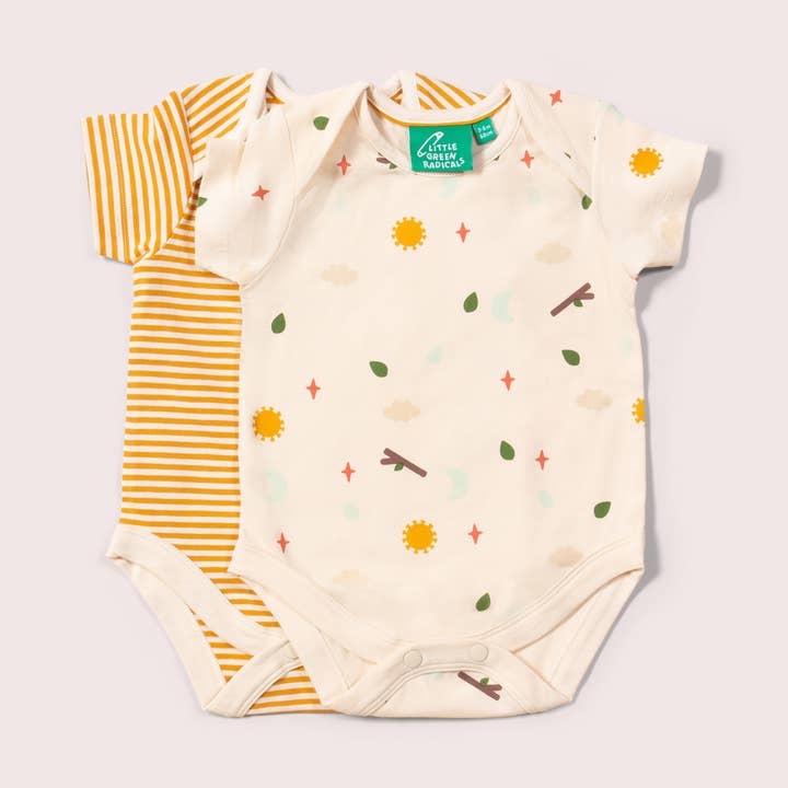 Conjunto Body Bebé Adventure Biológico - 2 Pack por atacado de Little Green Radicals EU